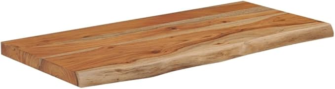 Solid Acacia Wood Live Edge Shelf Wall Mounted for Decorative Items with Shelf Supporting 165 lbs, Rustic Wall for Living Room, Brown Acacia Wood 23.6 x 11.8 x 1.5 Inches