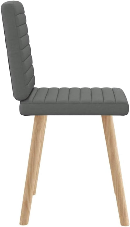 Modern Dining Chairs Set of 2 Dark Gray Fabric Upholstered Accent Chairs with Sturdy Metal Frame and Thick Foam for Kitchen Living Room Farmhouse Furniture