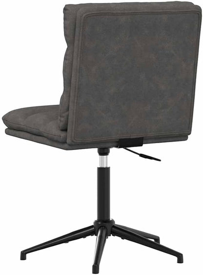 Modern Faux Leather Dining Chair Black Adjustable Height Accent Chair with Metal Wood Frame for Kitchen Dining Room Living Room Vanity