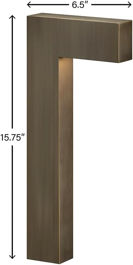 Hinkley Atlantis 15014MZ-LL Small LED Low Voltage Landscape Pathway Light, 12v, Dimmable, Solid Brass, Matte Bronze