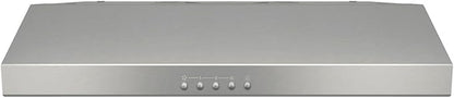 Broan-NuTone BCSQ130SS Three-Speed Glacier Under-Cabinet Range Hood with LED Lights ADA Capable, 1.5 Sones, 375 Max Blower CFM, 30-Inch, Stainless Steel