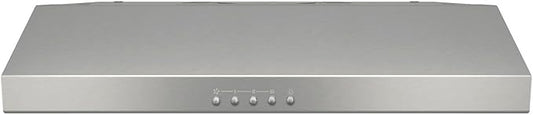 Broan-NuTone BCSQ130SS Three-Speed Glacier Under-Cabinet Range Hood with LED Lights ADA Capable, 1.5 Sones, 375 Max Blower CFM, 30-Inch, Stainless Steel