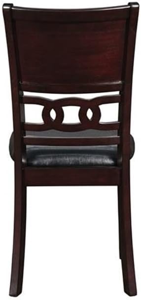 New Classic Furniture Gia 3-Piece Drop Leaf Dining Table Set with 2 Chairs, 42-Inch, Ebony