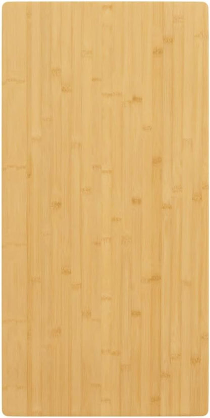 Bamboo Rectangular Tabletop 19.7x39.4x1.6 inch Varnished Butcher Block Style Countertop Eco Friendly Solid Wood Kitchen Dining Desk Surface for Home Office Lounge