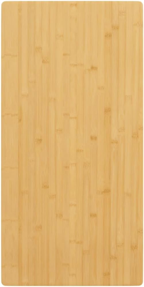 Bamboo Rectangular Tabletop 19.7x39.4x1.6 inch Varnished Butcher Block Style Countertop Eco Friendly Solid Wood Kitchen Dining Desk Surface for Home Office Lounge