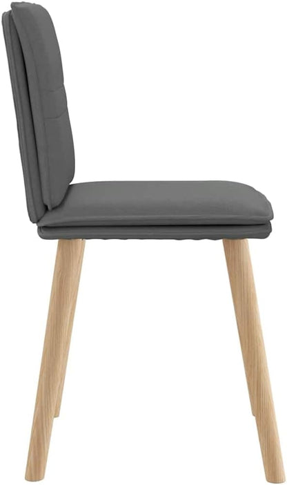 Dark Gray Fabric Dining Chairs Set of 4 Modern Comfortable Kitchen Chairs with Sturdy Metal Frame for Dining Room Kitchen Living Room