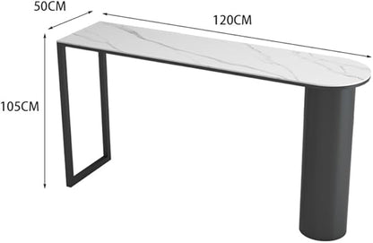 Pub Tables Light Luxury Rock Slab Bar Table Home Island Modern Pub Height Table for Kitchen & Dining, Living Room Counter Table(Small)