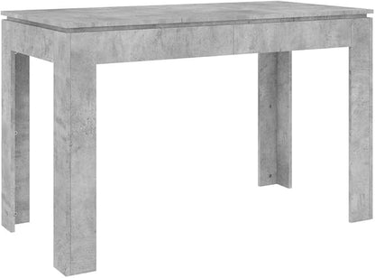 Concrete Gray Dining Table 47.2"x23.6"x29.9" Engineered Wood Modern Narrow Kitchen Table with Clean Lines for Small Space Dining Room Kitchen Island Breakfast Nook