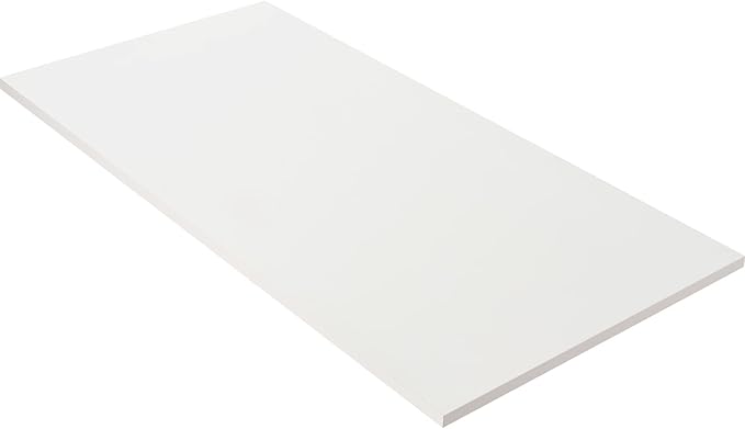 Kaboon 48x26 inches Tabletop, Solid One-Piece Desktop for Sit Stand Desk, Double Desks, L Desk DIY,Wood Countertop Home or Commercial Use,1 inch Thick,White, 26" D x 48" W