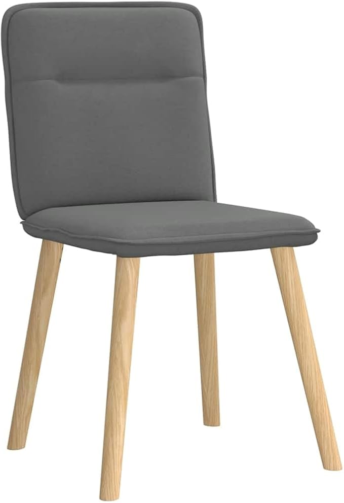 4-Piece Dark Gray Fabric Dining Chairs Set with Metal-Wood Frame, Thick Foam Cushioned Seats for Kitchen Dining Room Living Room Furniture