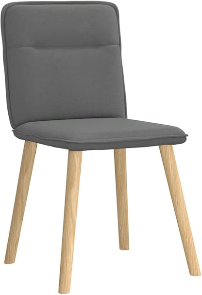 4-Piece Dark Gray Fabric Dining Chairs Set with Metal-Wood Frame, Thick Foam Cushioned Seats for Kitchen Dining Room Living Room Furniture