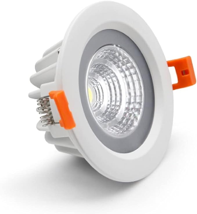 LS-PRO 3.5inch 9w LED Recessed Ceiling Light Slim Aluminium Panel, Anti Rust Fixture Downlight Shower Spotlight IP65 Waterproof for Wet Location Indoor & Outdoor Warm light/3000k-White Body