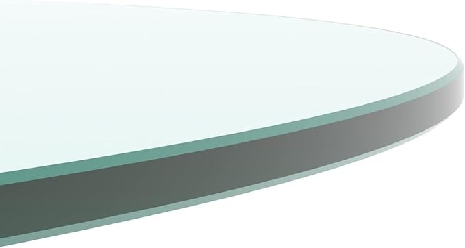 40" Round Tempered Glass Table Top, Clear Surface Flat Polished Edge for Furniture Protection Patio Dining Coffee End Tables (40 inch)