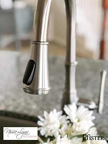 Pfister Wheaton Kitchen Faucet with Pull Down Sprayer and Soap Dispenser, Single Handle, High Arc, Stainless Steel Finish, GT529WH1S