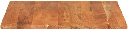 27.6"x27.6" Solid Acacia Wood Square Table Top 1.5" Thick Rustic Butcher Block Desk or Replacement Dining Counter for Bar, Studio, RV, Small Workbench