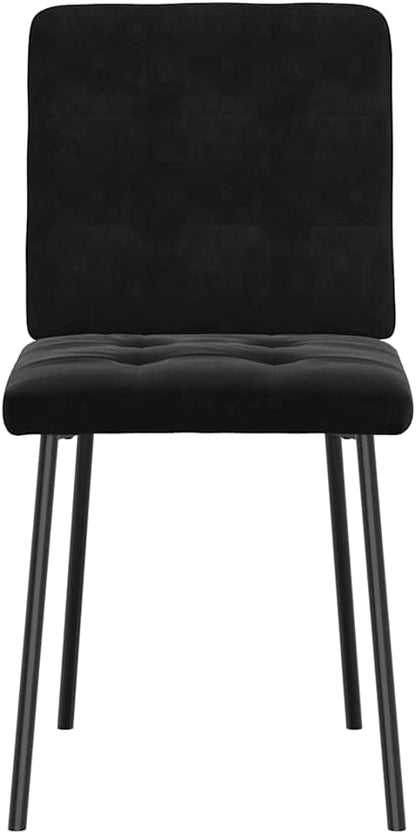 Black Velvet Dining Chairs Set of 2 Modern Accent Chairs with 242 lbs Capacity 21.3 x 17.7 x 32.7 in for Dining Room Kitchen Living Room Bedroom