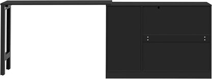 Virubi Kitchen Island with Extendable Table,3 Drawers and Storage Cabinet, Wood Sideboard Buffet Cabinet with Storage, for Living Room, Kitchen,Dining Room (Black)