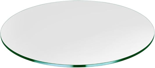 Dulles Glass 45 inch Round Glass Table Top - Tempered - 1/4" Thick Glass Surface, Safe Flat Polished, Multipurpose for Dining Table, Patio, Coffee and End Table