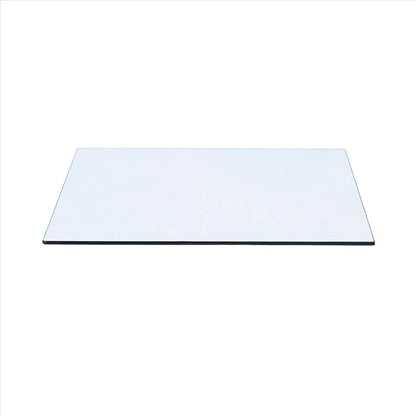 Spancraft 14" x 30" Rectangle Clear Tempered Glass Table Top 3/8" Thick - Flat Polish Edge