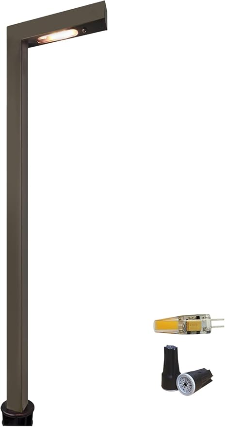 COLOER Brass Low Voltage Garden Lights Outdoor Waterproof 1-Pack with 3W LED G4 Bulb, Landscape Light for Outside, Pathway Lights for Yard,IP65 Waterproof Landscape Lighting(603B)