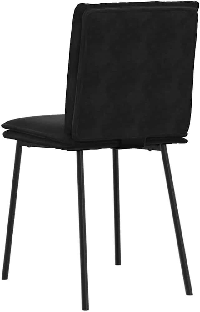 6-Piece Black Velvet Dining Chairs Set with Metal Wood Frame, Modern Farmhouse Kitchen Living Room Furniture, Comfortable Accent Chairs for Dining Room Vanity Bedroom