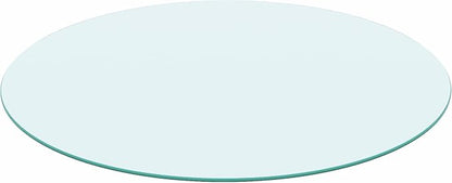 1 Inch Thick Round Tempered Glass Table Top Clear Glass Polished Edge for Kitchen Island or Conference Table Shatterproof Design
