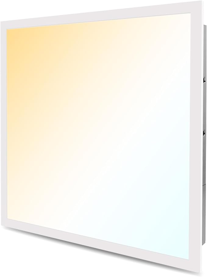 Art3d 1 Pack 2x2 FT LED Flat Panel Light, 3CCT Selectable Color Temperature 3000K/4000K/5000K, 0-10V Dimmable 5500LM Flush Mount Ceiling Light, 20W/30W/40W Drop Ceiling Light, UL&ETL Listed