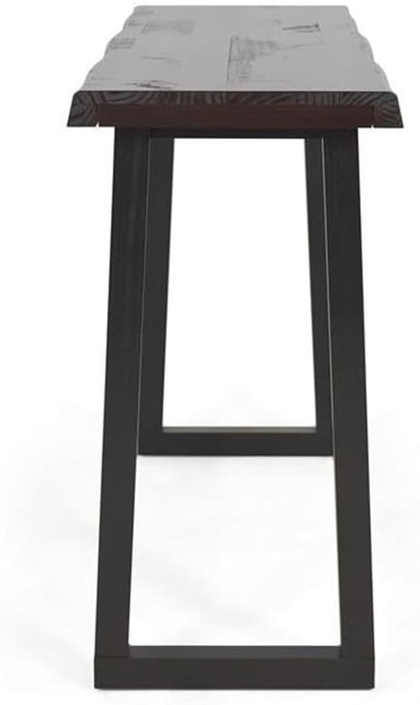 Steve Silver Jennings Cherry and Ebony Solid Wood Live Edge 3-Piece Counter Dining Set