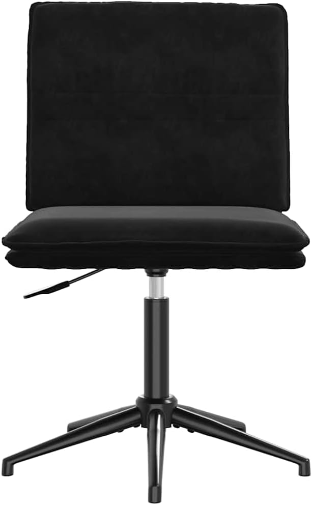Velvet Dining Chair Black Adjustable Height Accent Chair for Kitchen Living Room Bedroom Modern Furniture with Soft Foam Padding