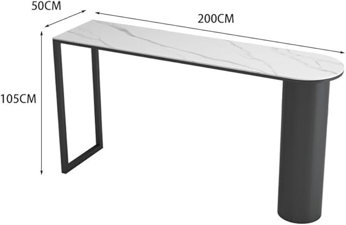 Pub Tables Light Luxury Rock Slab Bar Table Home Island Modern Pub Height Table for Kitchen & Dining, Living Room Counter Table(XXL)