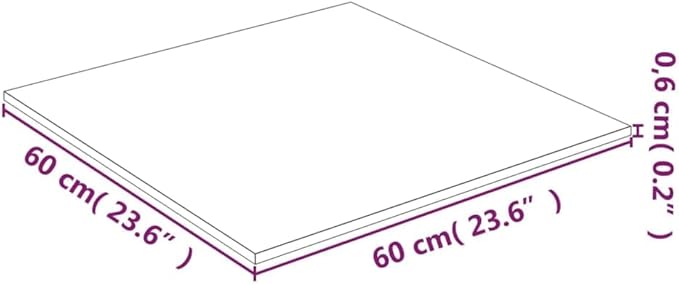 Tempered Glass Tabletop 24x24 in Square Clear Table Top Modern Minimalist Dining Office Coffee Work Surface Durable for Indoor Outdoor Patio Kitchen