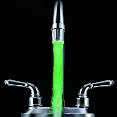 SNOMYRS 7-Color Change Automatically LED Water Faucet Light - Color Changing Faucet Tap for Kitchen and Bathroom (7 Color-1PC)