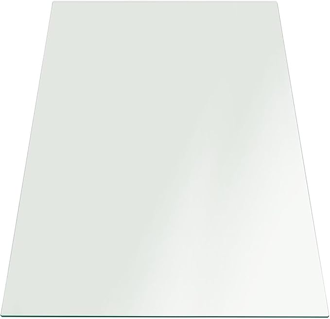 Tempered Glass Table Top Rectangle - 1/2 Inch Thick Heavy Duty for Dining Coffee Tables Desks - Flat Polish Edge Safe Corners Custom Cut - 36" X 60"
