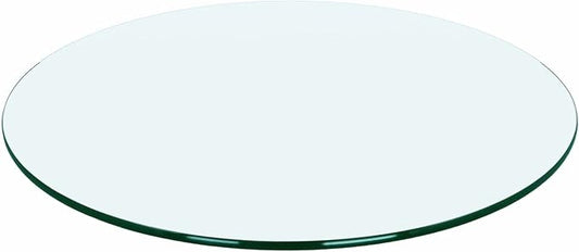 24" Round Glass Table Top - 1/4" Thick Round Polish Edge Tempered Glass, Replacement Glass Table Top for Kitchen/Patio Table