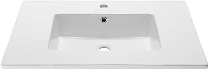 Swiss Madison Well Made Forever SM-VT328 Voltaire Vanity Top Sink, Glossy White