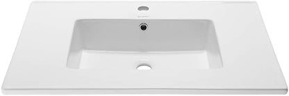 Swiss Madison Well Made Forever SM-VT328 Voltaire Vanity Top Sink, Glossy White
