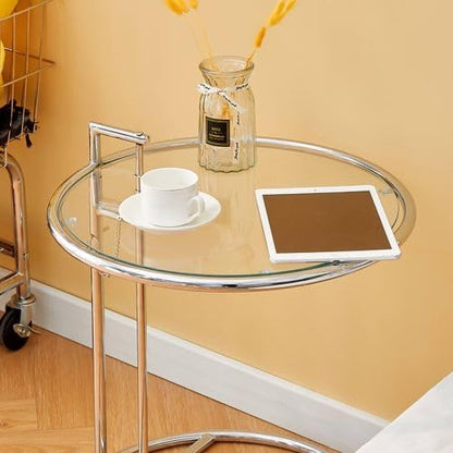 20" Clear Round Glass Table Top, Thick Tempered Glass with Smooth Polished Edge, Ideal for Kitchen, Living Room, Office or Patio Table Replacement