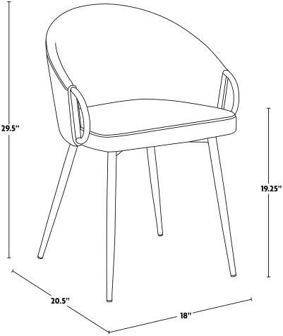 Dining Chair with Gold Metal Frame, Grey Faux Leather Upholstered Padded Seat and Backrest for Kitchen Island Living Room Accent Chair