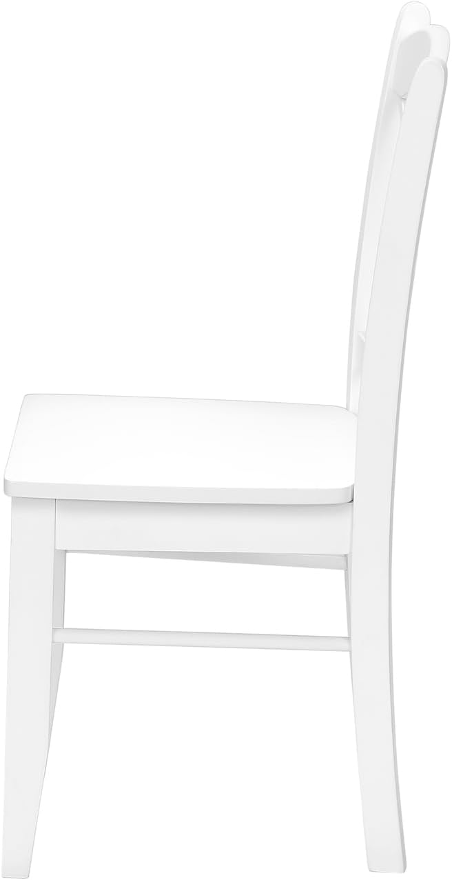 Monarch Specialties I 1320 Dining Chair, Set of 2, Side, Kitchen, Dining Room, White, Wood Legs, Transitional