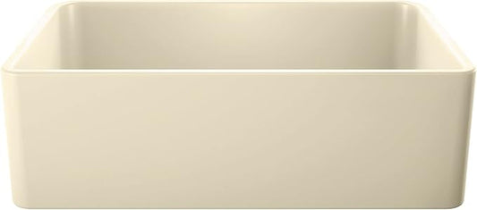 Cerana 33 in. Apron Single Bowl Farmhouse Sink, Biscuit