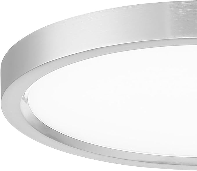 Minka Lavery 711-84-L Lavery LED Flush Mount, 1-Light, 20 Total Watts, 11-in H x 1-in W, Brushed Nickel