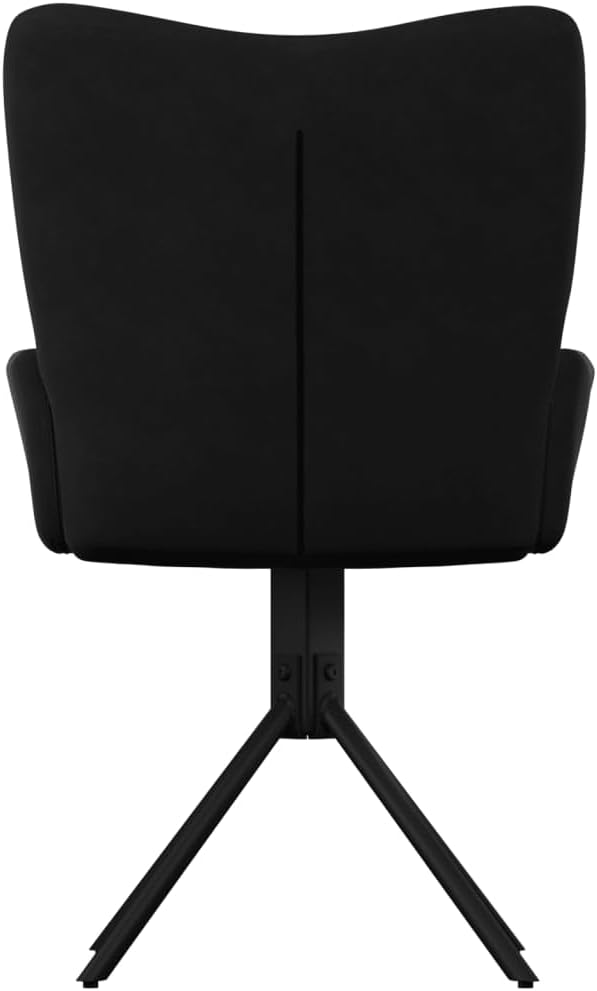 Swivel Dining Chairs Set of 2, Black Velvet Upholstered Modern Accent Chairs with 360 Degree Rotation for Kitchen Island, Dining Room, Home Office - Sturdy Metal Frame & Comfortable Padded Seat