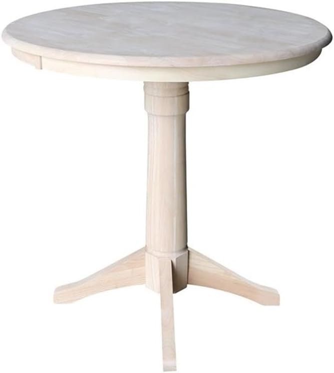 International Concepts 36" Round Top Pedestal Table-34.9" H, Unfinished