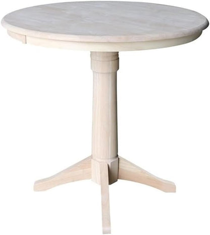 International Concepts 36" Round Top Pedestal Table-34.9" H, Unfinished