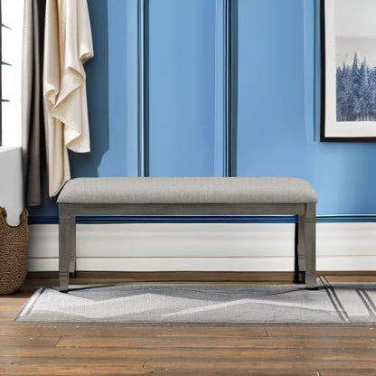 Lexicon Saratoga Dining Bench, Antique Gray