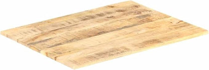 Solid Mango Wood Table Top 35.4 x 27.6 Inch Rectangular Replacement Table Surface for Dining Kitchen Cafe Rustic Industrial Style