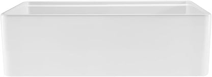 VEVOR 32x20 inch Farmhouse Sink, White Sink Workstation, Fireclay Undermount Basins, Apron Front Single Bowl Basin with Multiple Accessories, Large Capacity Household Dishwasher Sinks for Kitchen