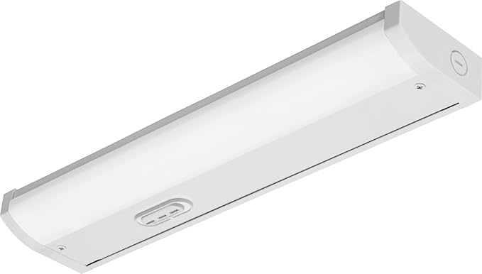Juno UCES 18 Inch LED Under Cabinet Lighting, LED Kitchen Cabinet Light Fixture Hardwired, Dimmable, Damp Rated, Selectable Warm, Neutral, Cool White Light (UCES 18IN SWW4 90CRI WH M6)