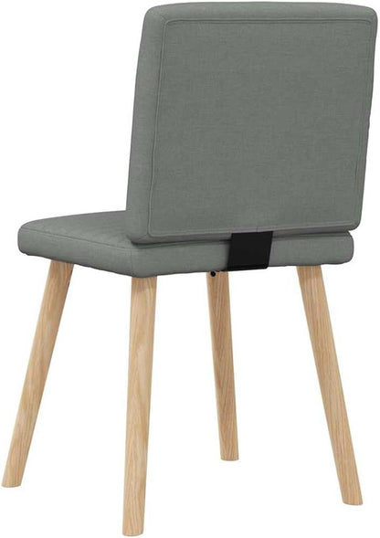 Modern Dining Chairs Set of 2 Dark Gray Fabric Upholstered Accent Chairs with Sturdy Metal Frame and Thick Foam for Kitchen Living Room Farmhouse Furniture