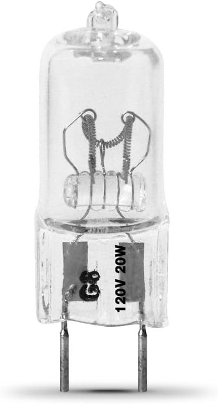 Feit Electric 20-Watt Xenon Halogen Light Bulb, Dimmable, 3000K Bright White, G8 Bi-Pin Base, 170 Lumens, 90+ CRI, Cool & Long-Lasting for Under Cabinet, Accent, Display, & Task Lighting, 3-Pack